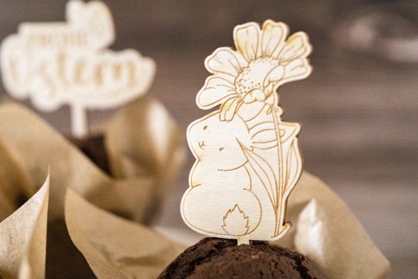 Cake Topper Muffin Stecker Set Osterhasen
